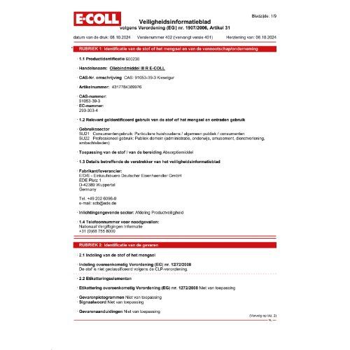 Ölbindemittel Tonerdebas.20kg Sack, rötlich E-COLL