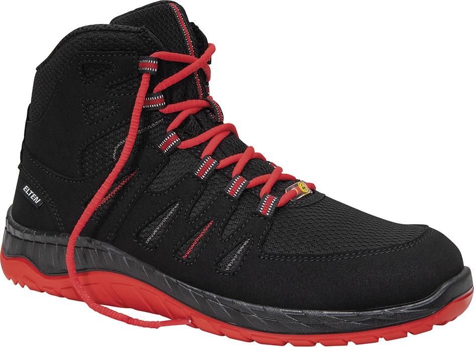 Schnürstiefel MADDOX black-red, Mid, S3, Gr.35