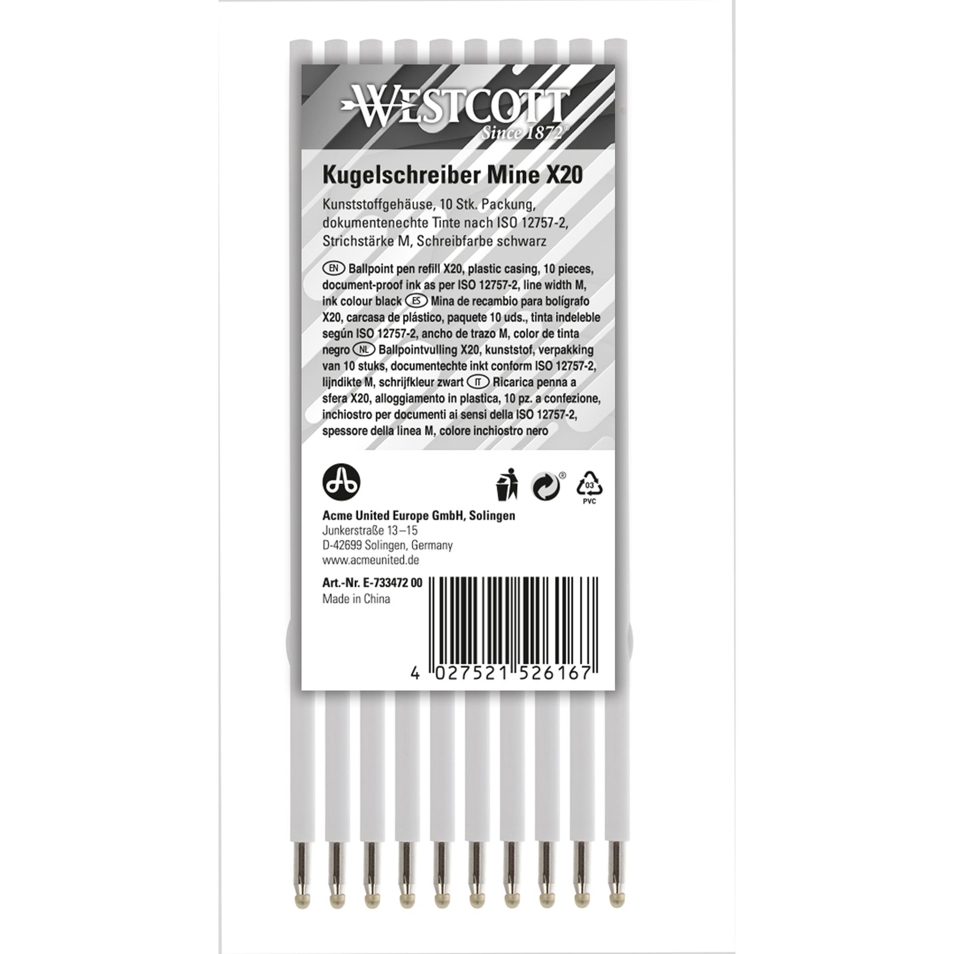 Kugelschreibermine X20 sw 10St.