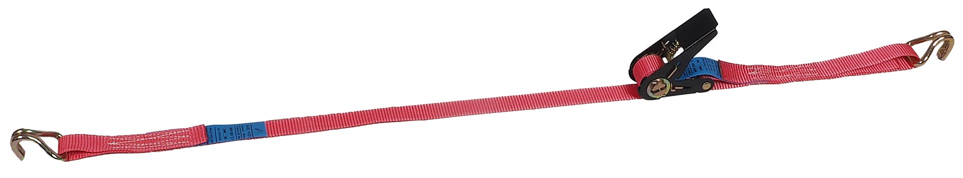 McBULL® Zurrgurt, 2-teilig, 25 mm, 4 m, 250/500 daN, Druckratsche/Spitzhaken
