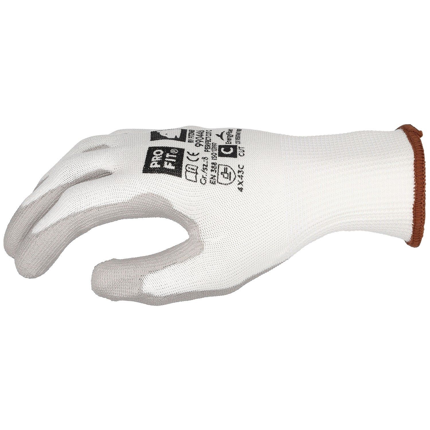 PU Schnittschutzhandschuh"Perfect Cut C", weiß/grau 10