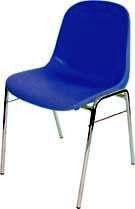 Schalenstuhl BETA chrom/dunkelblau