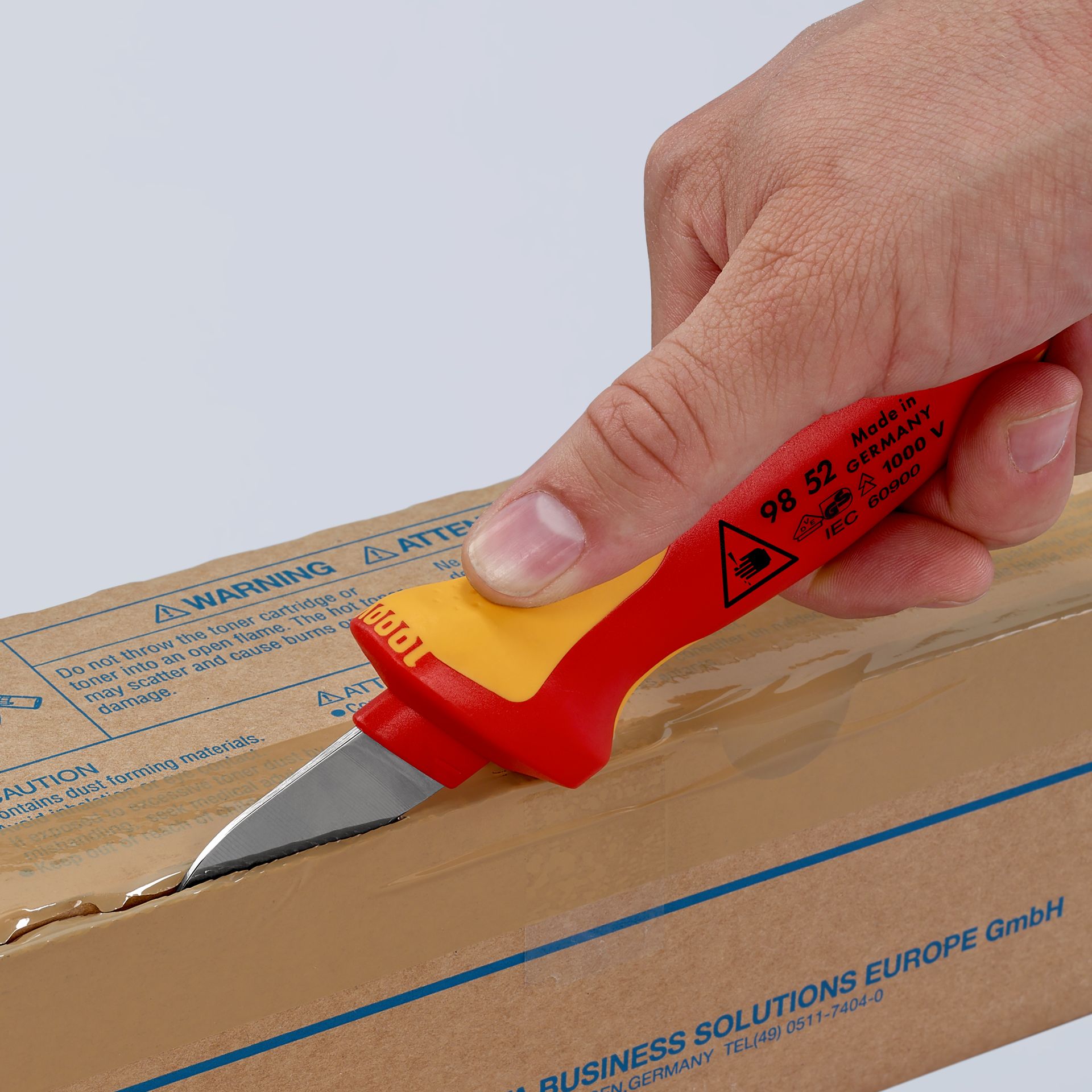 KNIPEX Kabelmesser isolierender Mehrkomponenten-Griff,