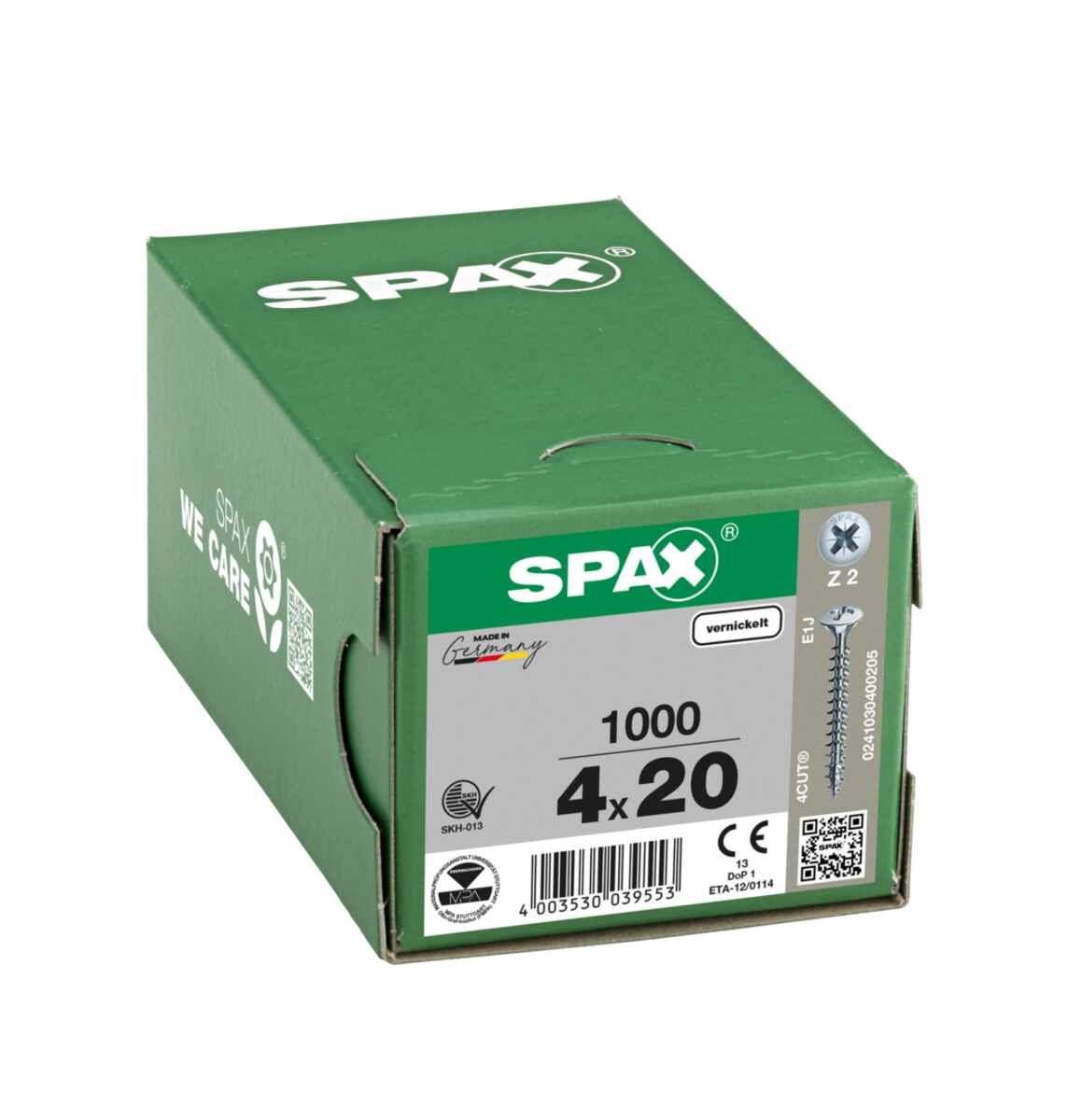 Spax/Schrauben Liko/Ni 4,0X20 Vpe1000