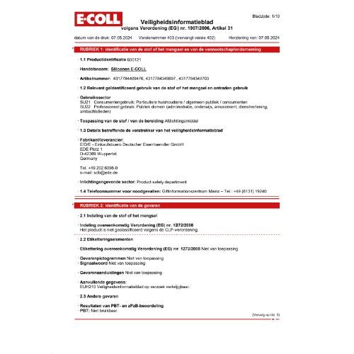Silikon-N Dichtmasse 310ml grau E-COLL