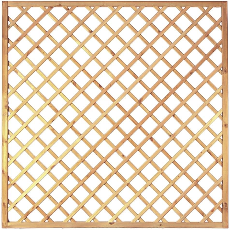 Diagonal-Rankzaun 180x180cm MW10x10cm Leisten 12x30mm, genageltRahmen 45/45mm kdi grün