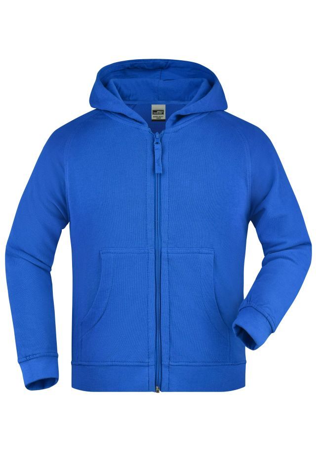 Hooded Jacket Junior Klassische Kapuzenjacke aus hochwertiger French-Terry-Qualität blau, Gr. M