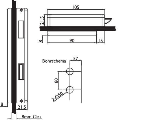 Topform Glastür Officeschloss Pallas PZ