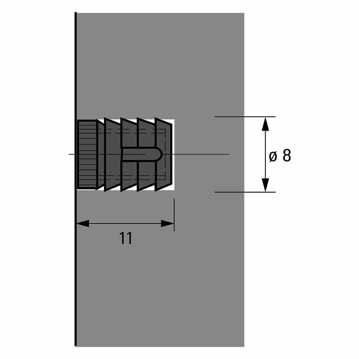 Muffe Nr.49 M6/8mm