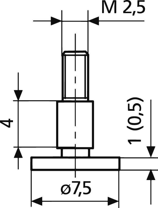 Tellermesseinsatz 7,5x1,0mm MAHR