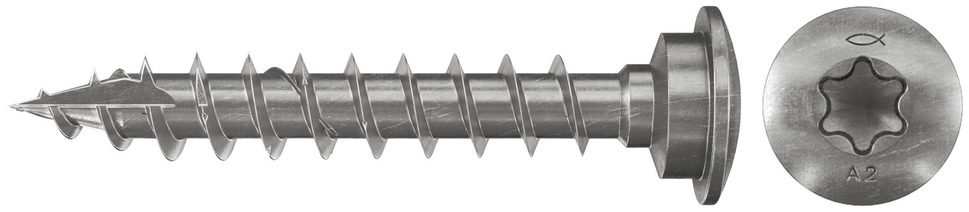 Fischer Pfostenschraube 7,0x50 LZ TX VG A2 50