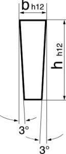 Drehling HSSE Form-E 12x3x80mm Trapez WILKE