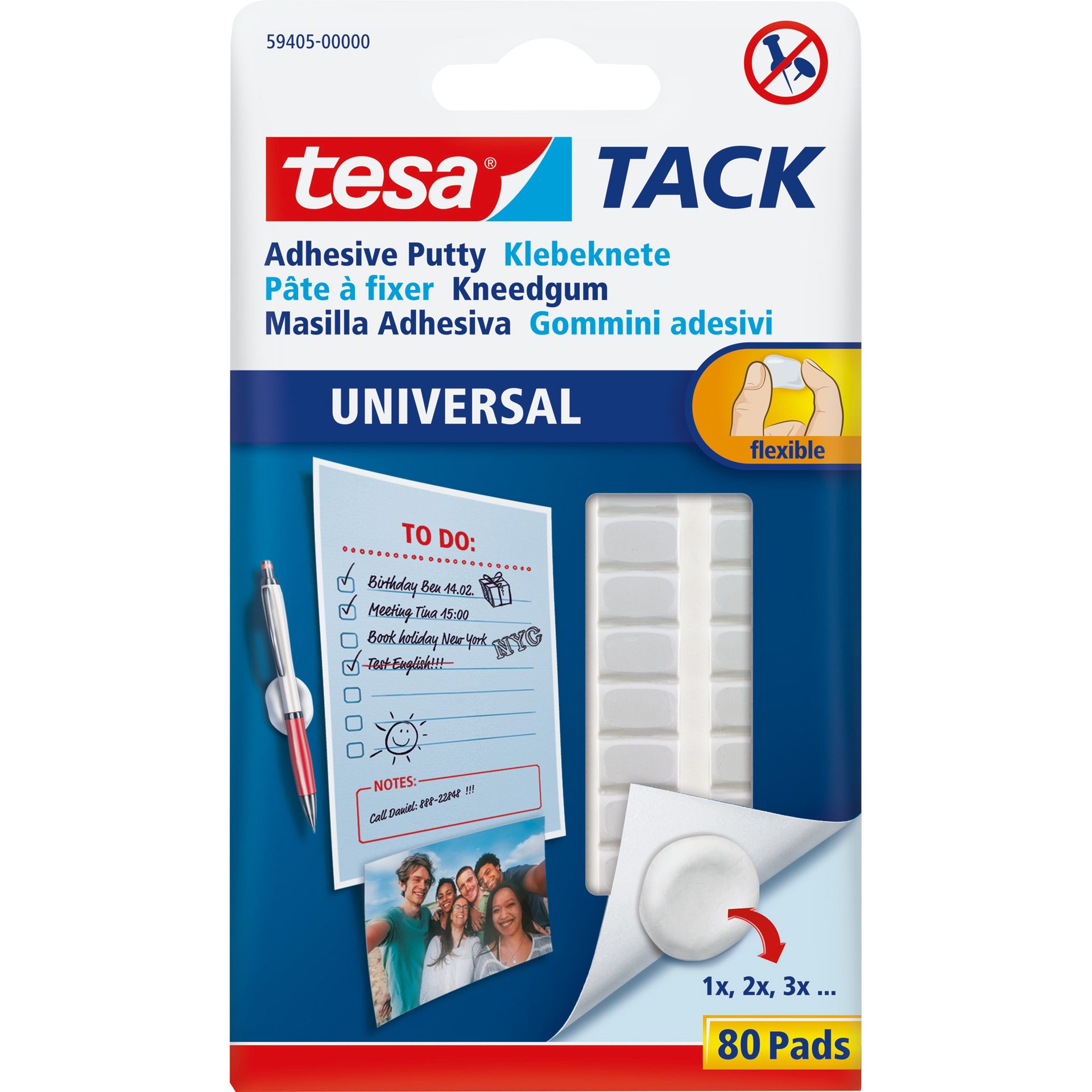 Klebeknete TACK 80St