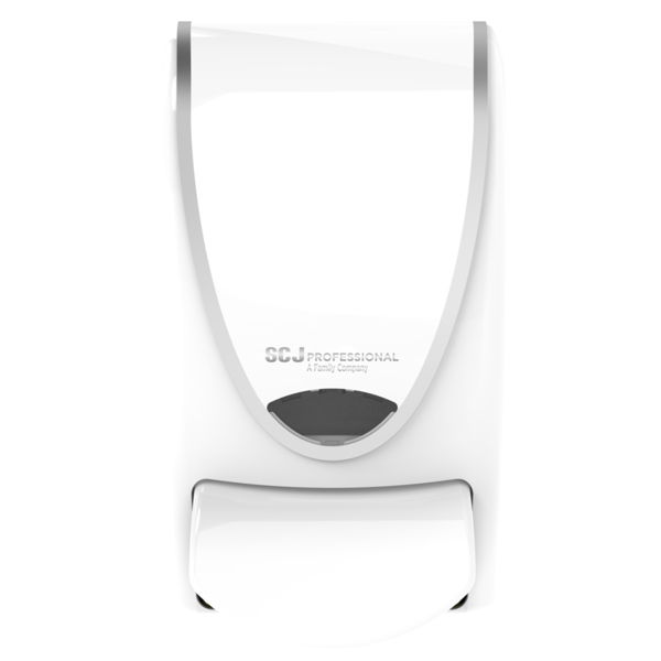 PROLINE Spender Weiß Chromrand 1L Spender für 1 L Kartuschen, weiss mit Chromrand