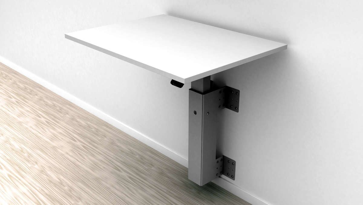 Tischgestell Classic 1B-3D Wandmontage, RAL 9016 weiß