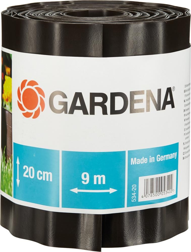 Beeteinfassung braun 20 cm hoch X 9 m lang Gardena