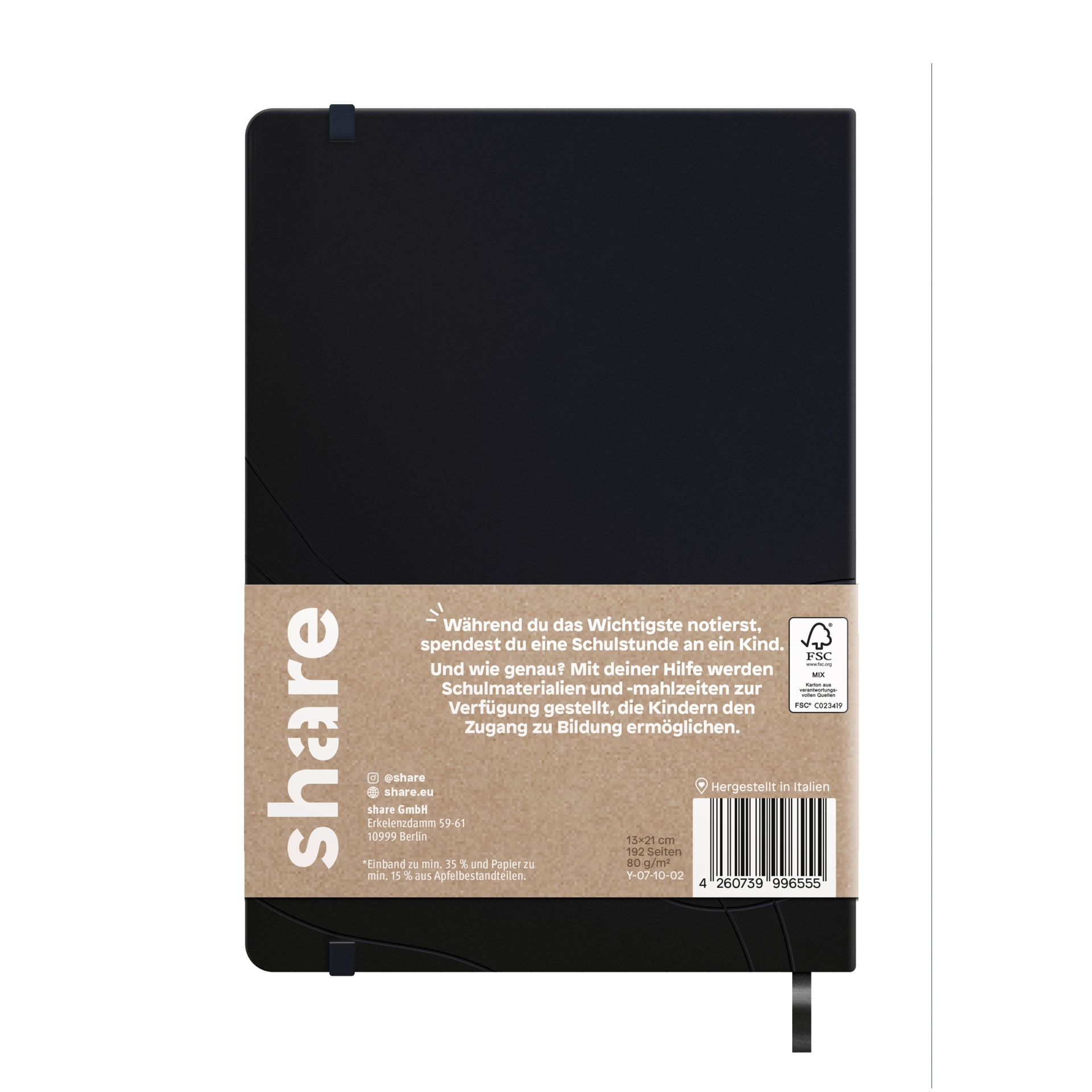 Journal A5 blanko schwarz