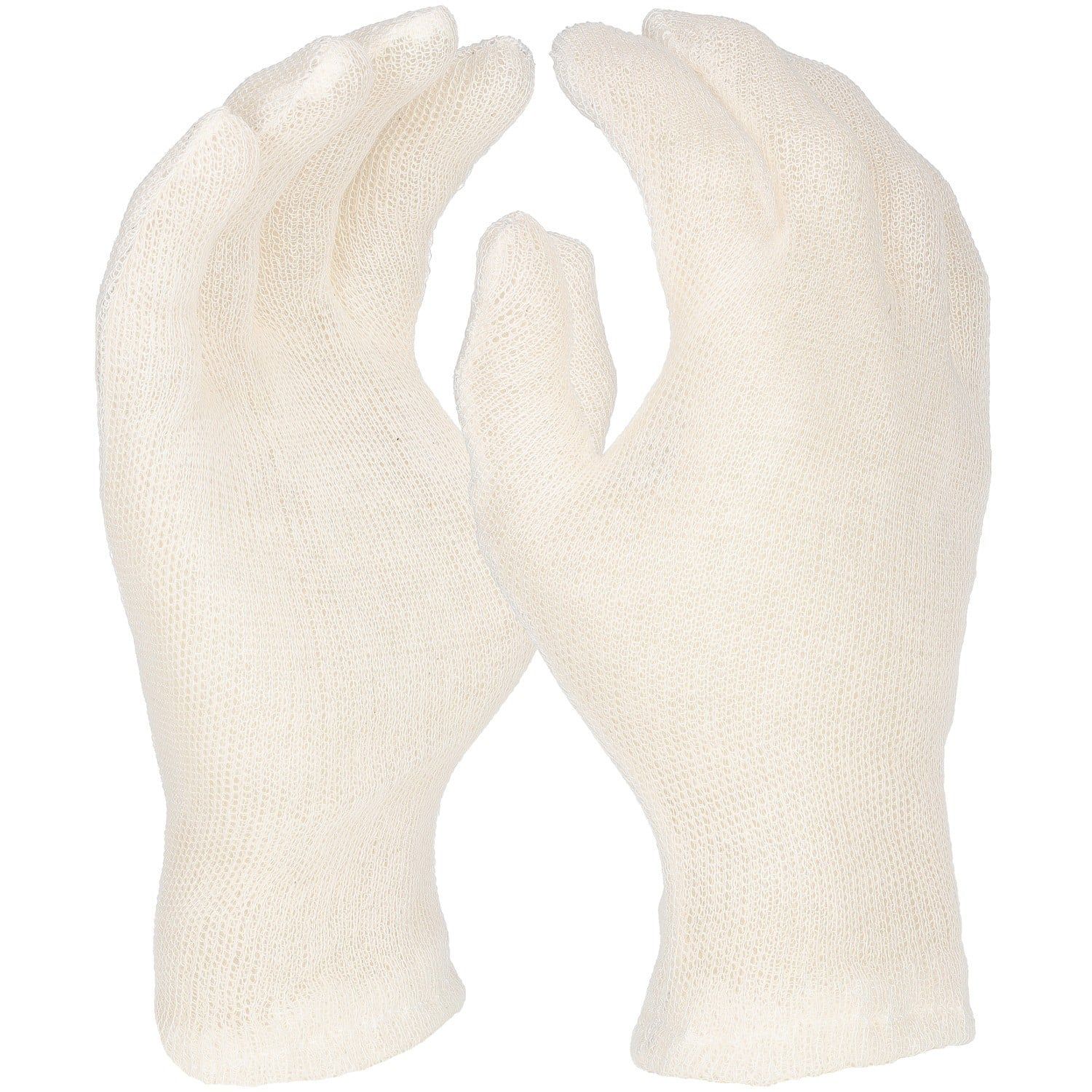 Baumwollhandschuhe, Trikot,natur, Standard, gesäumt 10