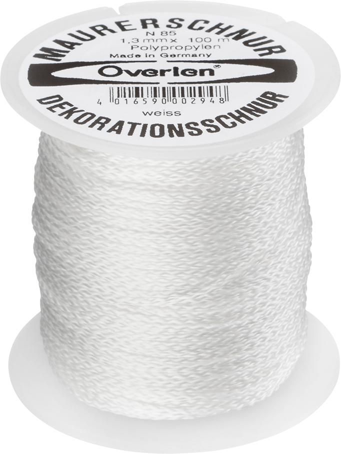 Overlen Maurerschnur PP 1,3mm 100m weiß Overmann