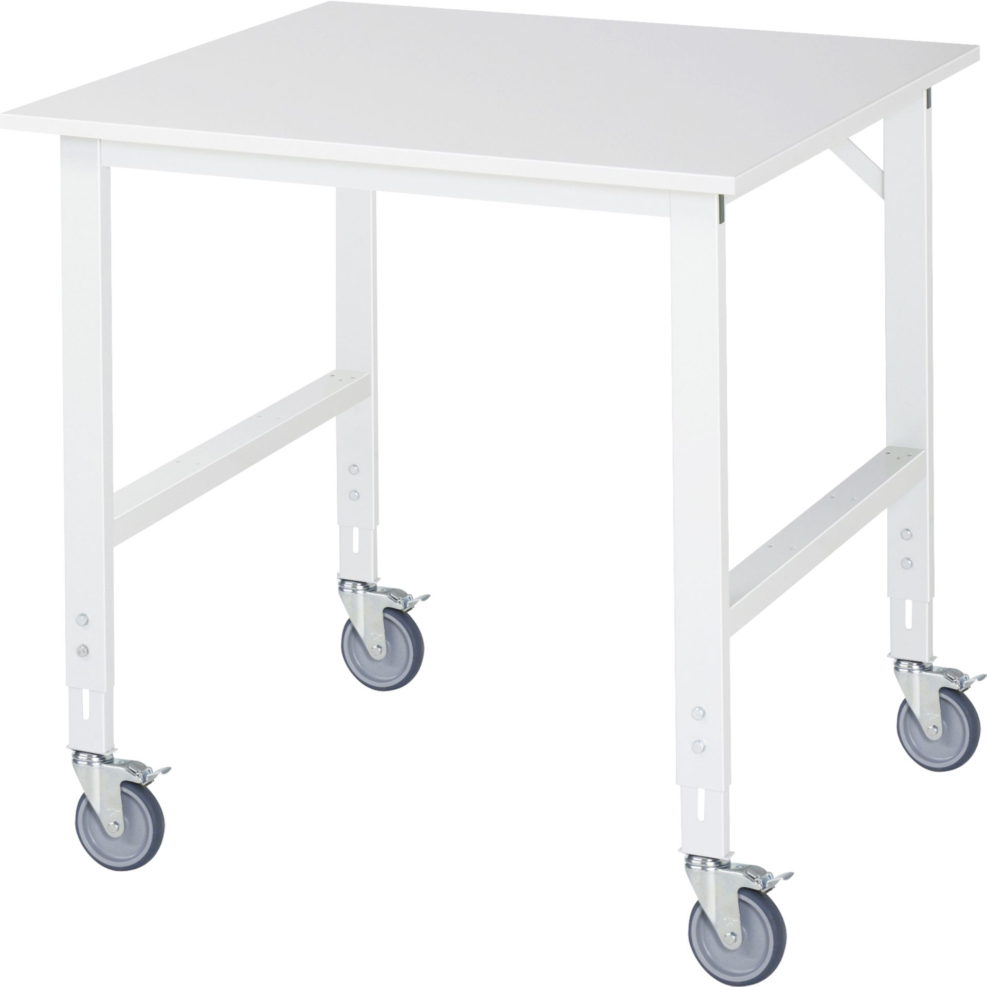 Arb.Tisch 1000x1000x910-1230 fahrbar M-Platte 22mm lgr