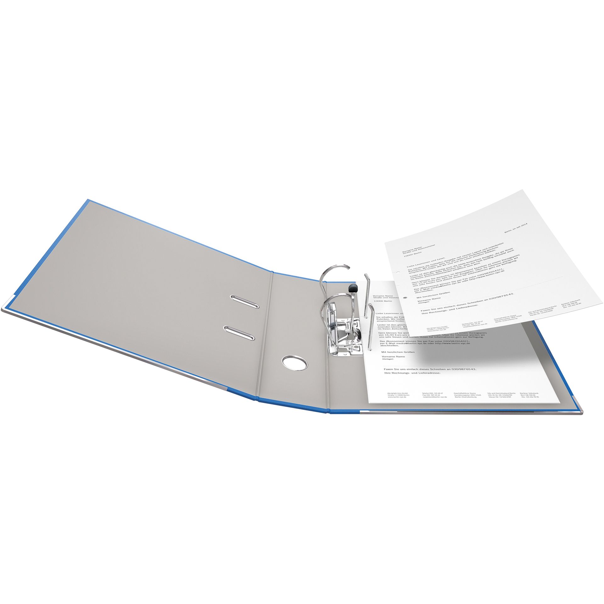 Ordner Recycolor DIN A4 80mm Papier blau