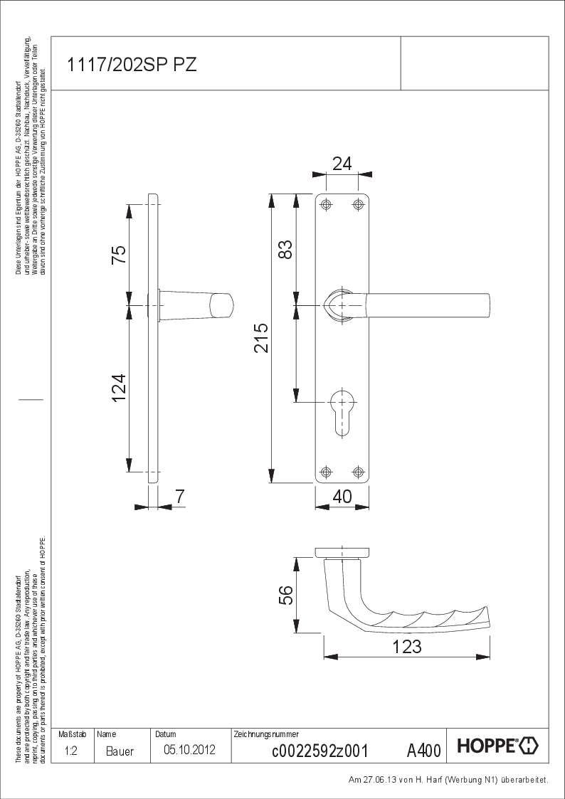 Hoppe/Drückergrt 1117/202Sp Pz F2
