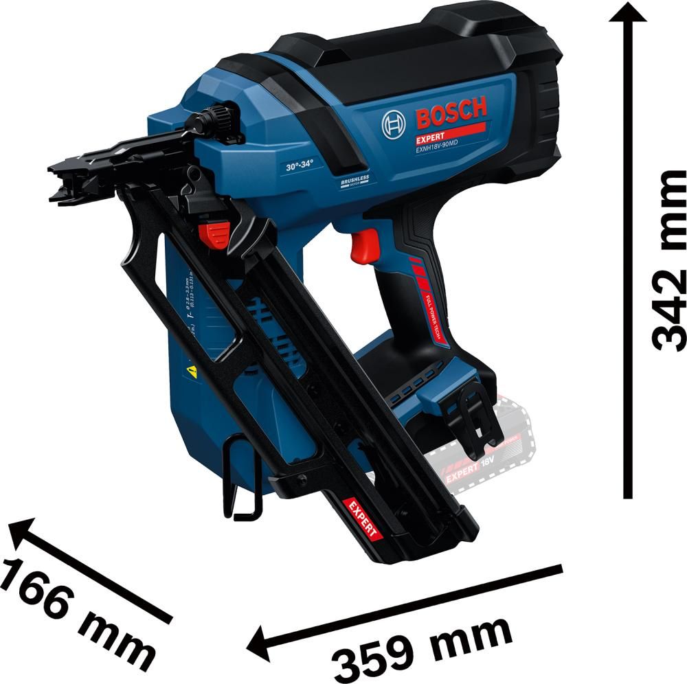 Akku-EXPERT Nagler solo EXNH18V-90MD ohne Akku ohne Ladegerät XL-Boxx