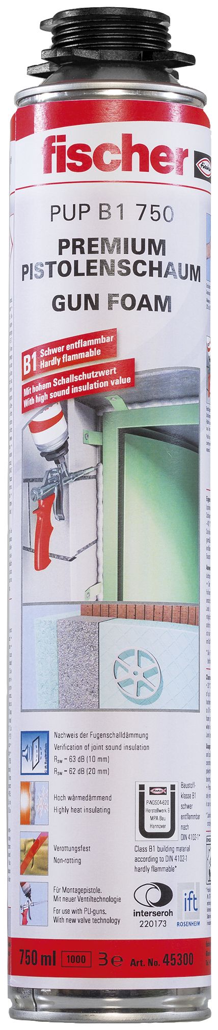 Fischer Premium B1 Pistolenschaum PUP 750 B1