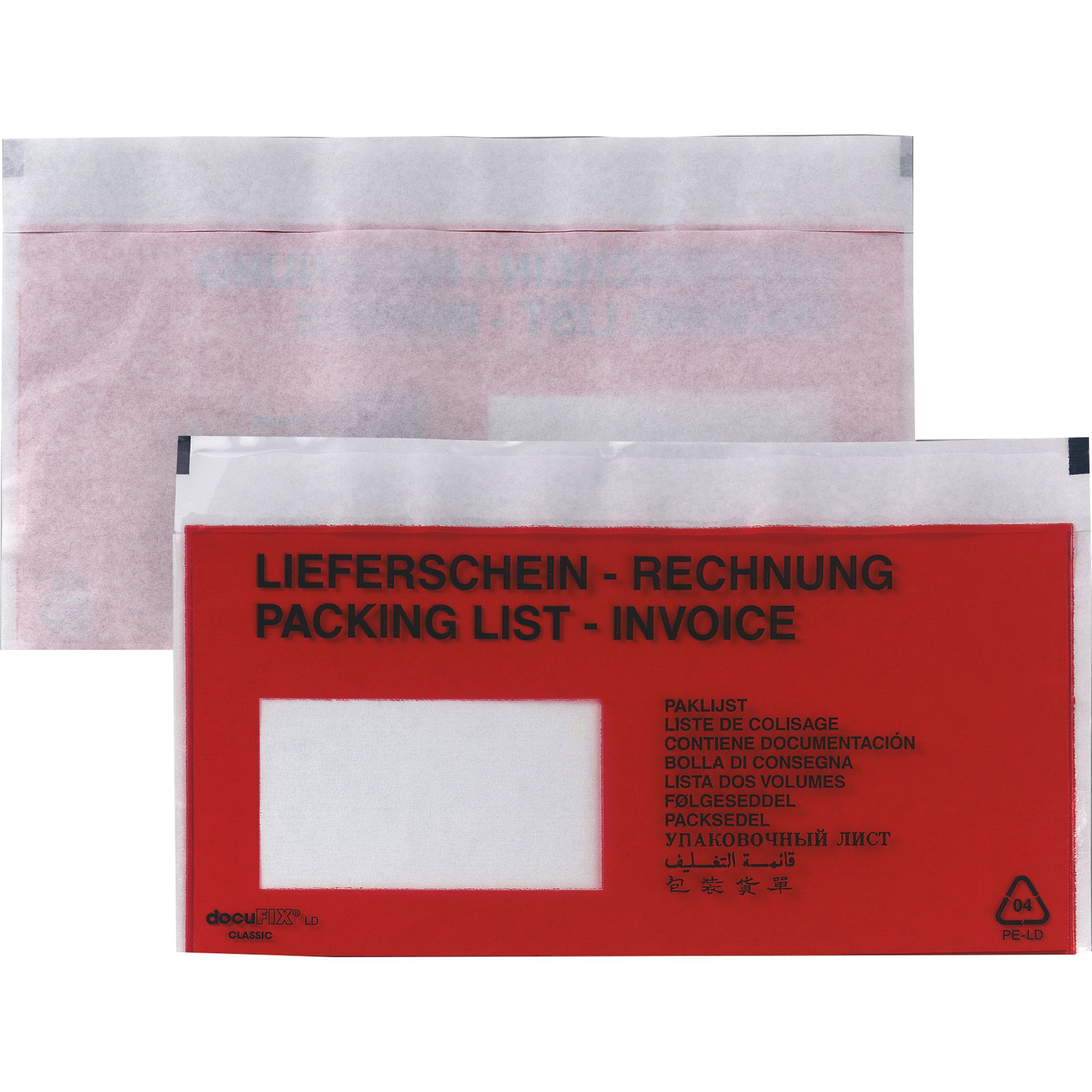 Dokumententasche DIN lang hk mF rot 1.000St.
