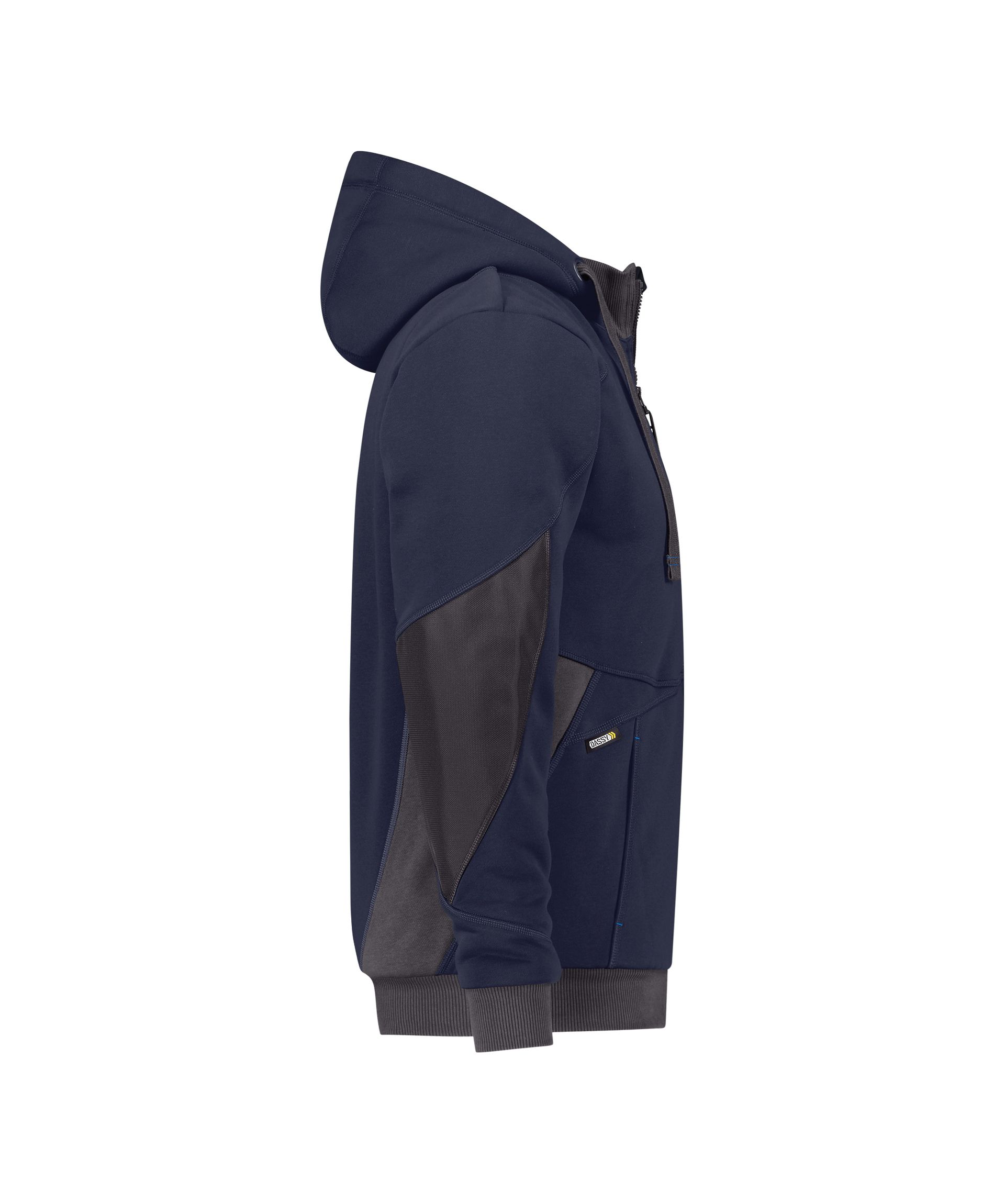 DASSY® Pulse - Sweatshirt-Jacke - nachtblau/anthrazitgrau, Gr. M
