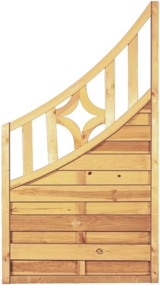 OLYMP-Serie Doppelbogen Abschluß 90x160/90cm Rahmen 45/45 mm, kdi-grünLamellen geriff. geschr.