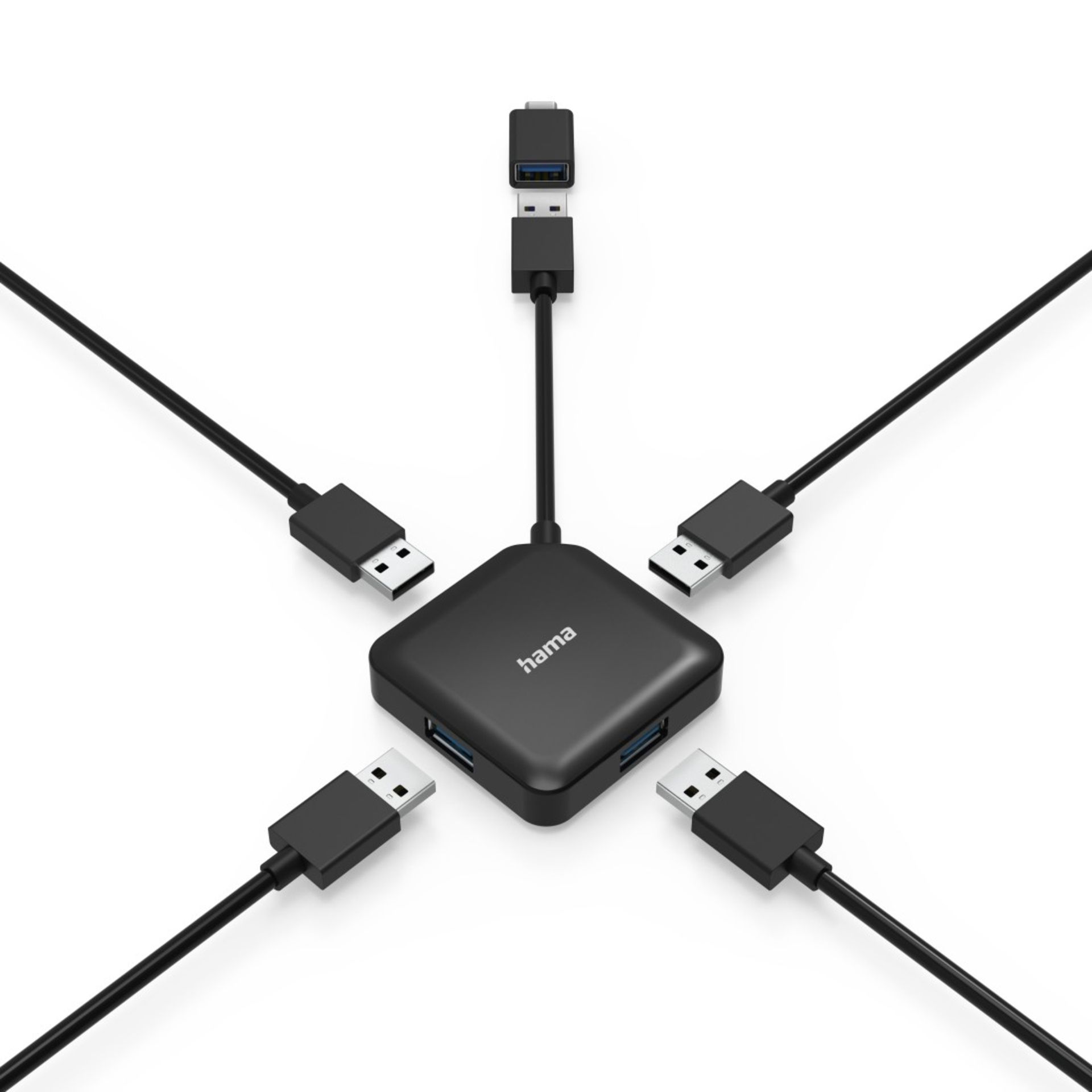 USB-Hub 4Ports inkl. USB-C Adapter