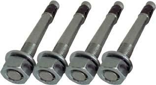 BefestigungsschraubensatzTyp 1, 4Schrauben 8x80mm mit Kunststoffdübel D10mm