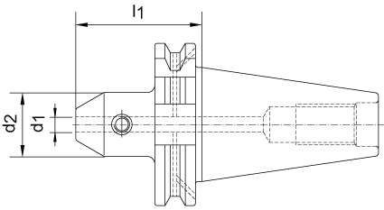 Flächenspannfutter DIN69871ADB SK40 25 mm A160 FORTIS