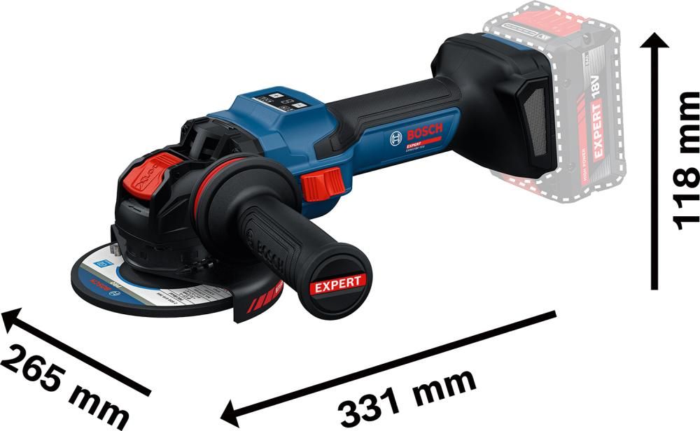 Akku-EXPERT-Winkelschl. EXWX18V-15S ohne Akku ohne Ladegerät L-Boxx