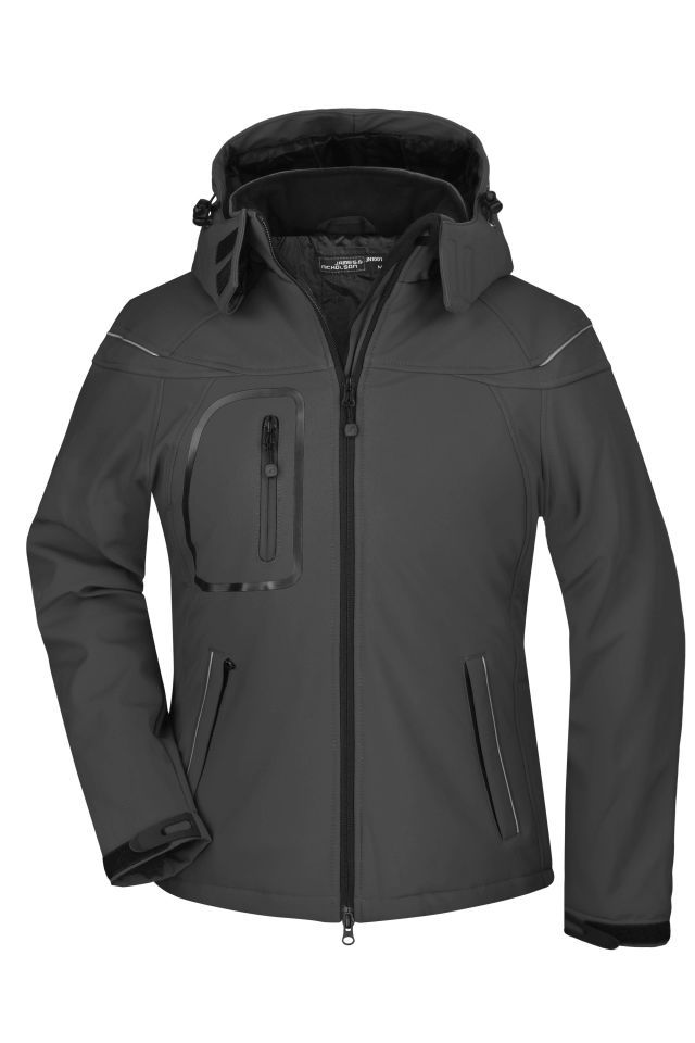 Ladies' Winter Softshell Jacket Modische Winter Softshelljacke schwarz, Gr. XXL