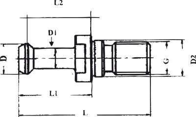 Anzugsbolzen JISB6339 BT40 60G.