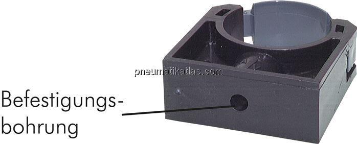 Rohrklemme 16mm, Polyethylen (schwarz)