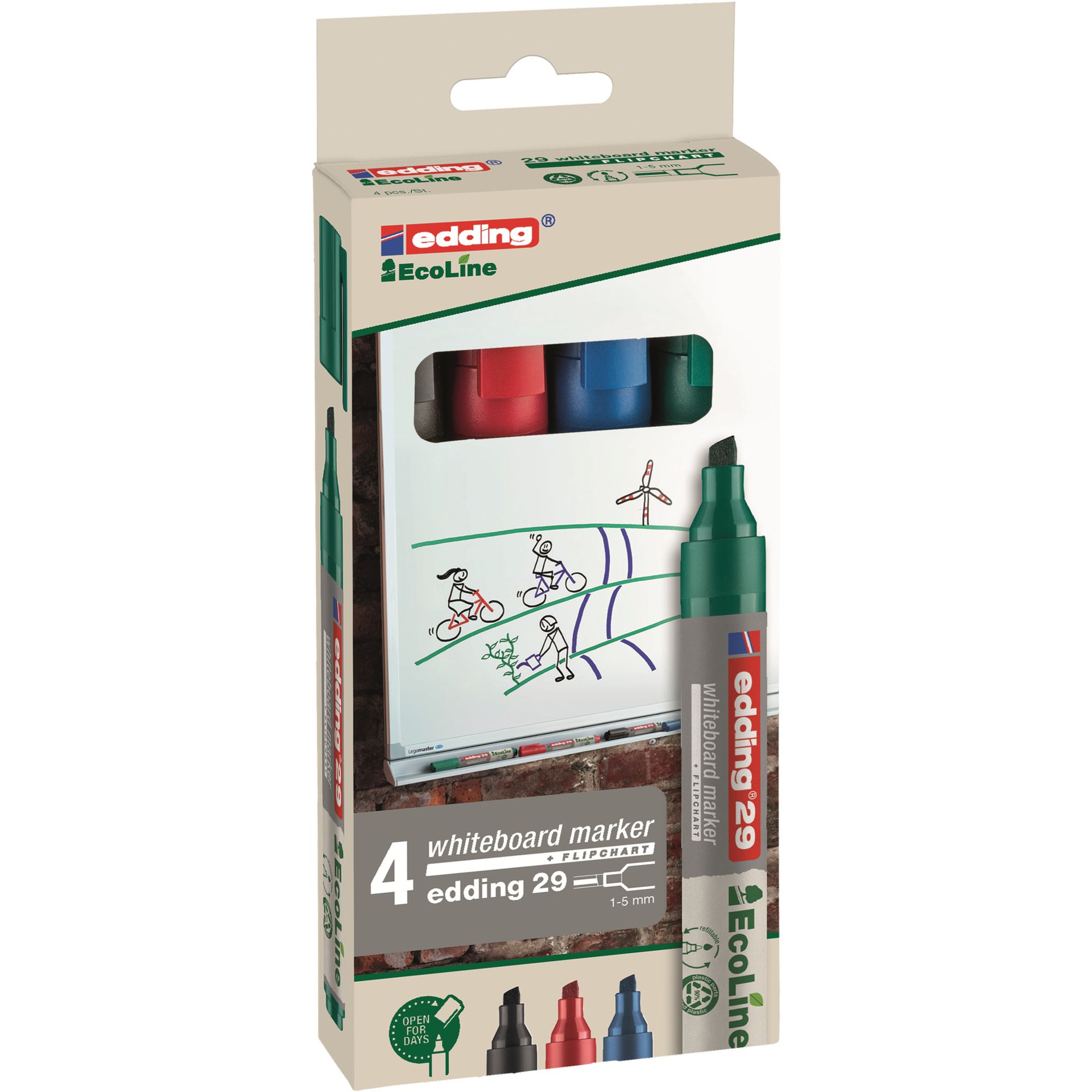 Boardmarker 29 EcoLine 1-5mm sortiert 4 St./Pack.