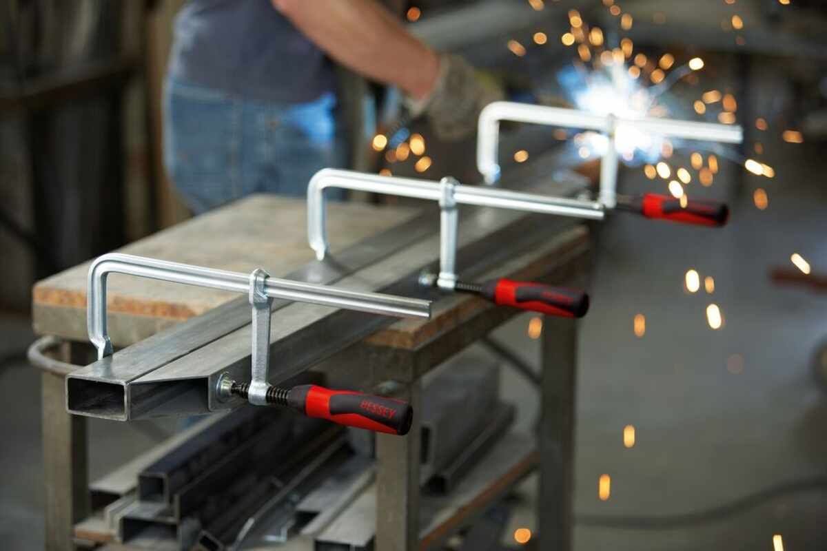 Original BESSEY Ganzstahl-Schraubzwinge GZ mit 2-Komponenten-Kunststoffgriff