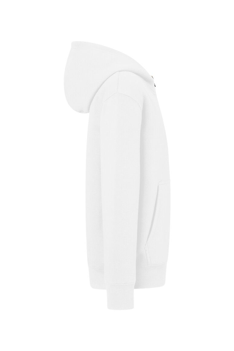 HAKRO Kinder Kapuzen-Sweatjacke Bio-Baumwolle weiß, 110/116