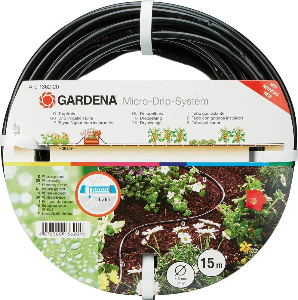 Tropfrohr oberirdisch 4,6 mm (3/16"), 15 m 1362Gardena