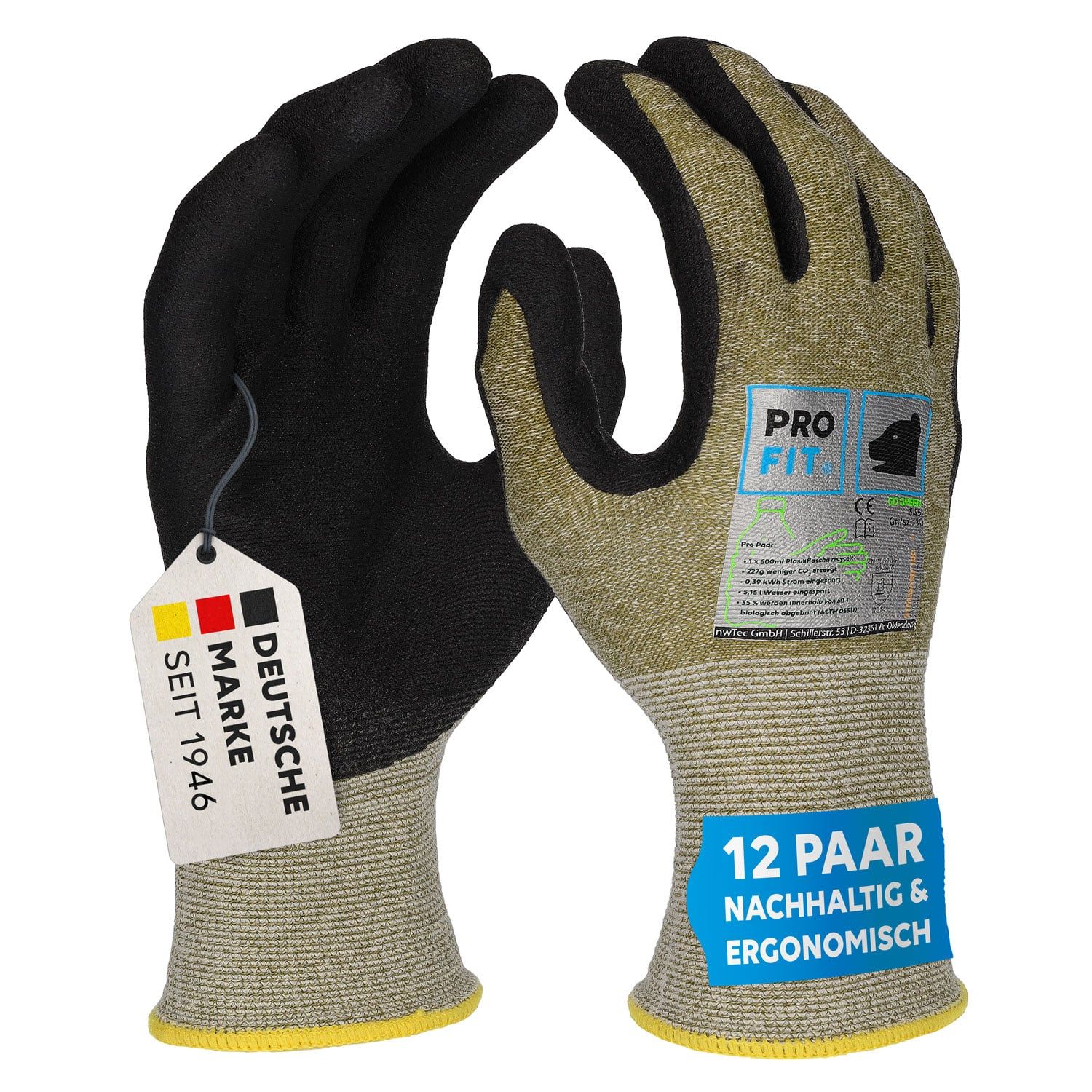 Nitril Handschuhe "Go Green",Nitrilschaum, recycelter Liner 10
