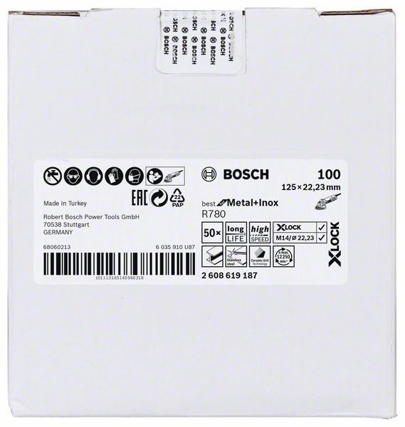 Bosch X-LOCK Fiberscheibe R780 Best for Metal + Inox