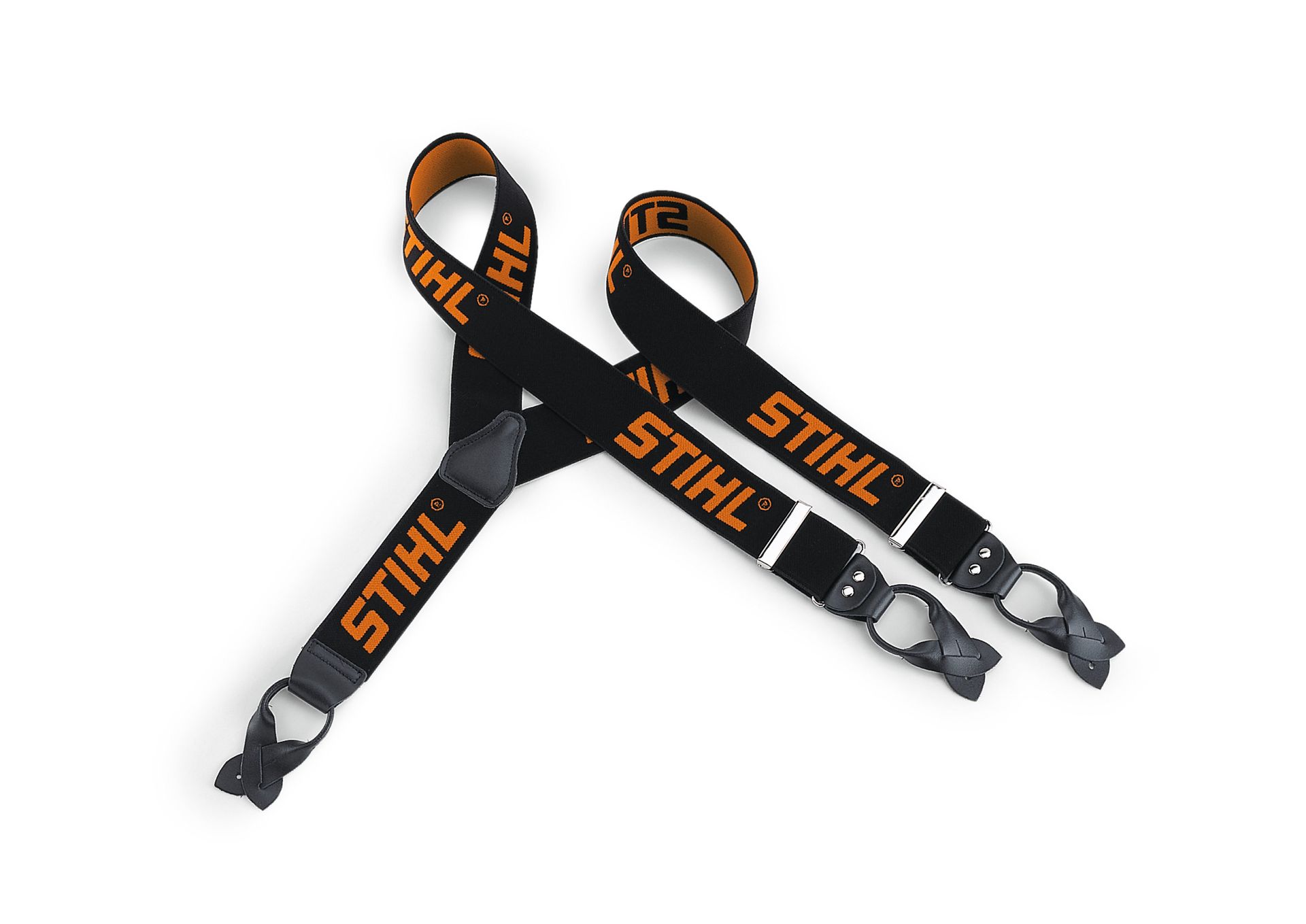 STIHL Hosenträger, schwarz/or. z. Knöpfen