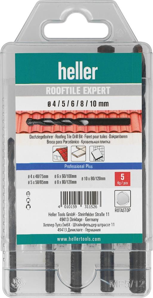 Dachziegelbohrer-Satz ROOFTILE EXPERT 5-tlg., 4/5/6/8/10mm heller