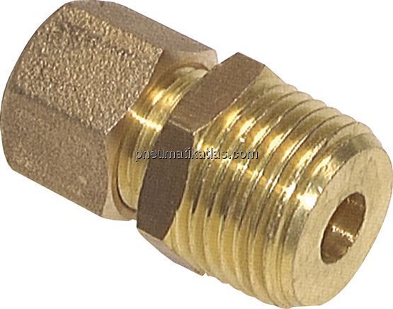 Gerade Klemmringverschraubung R 1/8"-4 (M8x1)mm, Messing