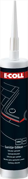 E-Coll Sanitär-Silikon, grau, 310 ml/Kartusche