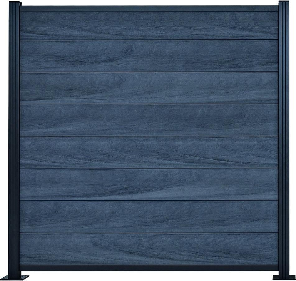 ÖLAND Zaunset greystone für Zaunfeld 180x175cm & Clips kartonverpackt coextrudiert Holzm.