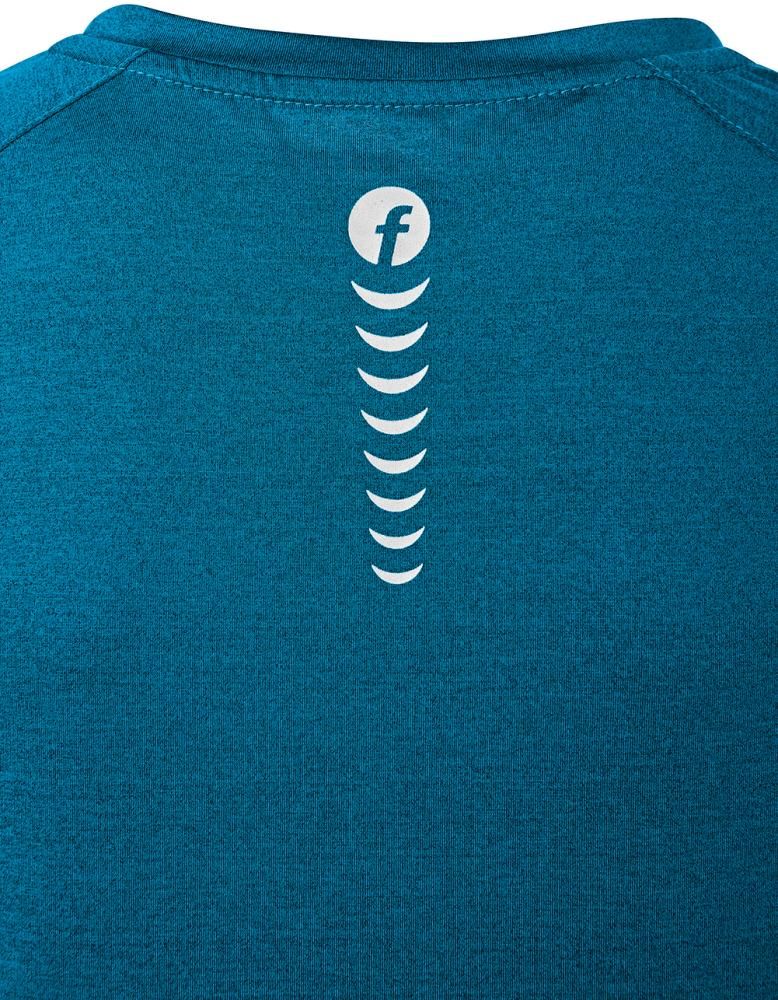 T-Shirt Quick Dry petrol/schwarz meliert Gr. XS Fortis Elements